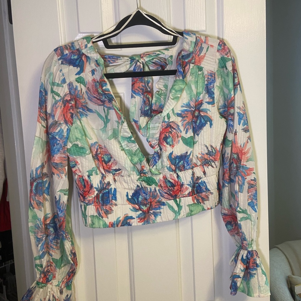 Anthropologie Multicolor Floral Blouse